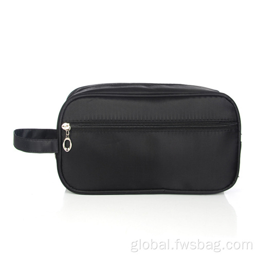 Mens Leather Cosmetic Bag Water-resistant Material Toiletry Case Cosmetic Bag Factory